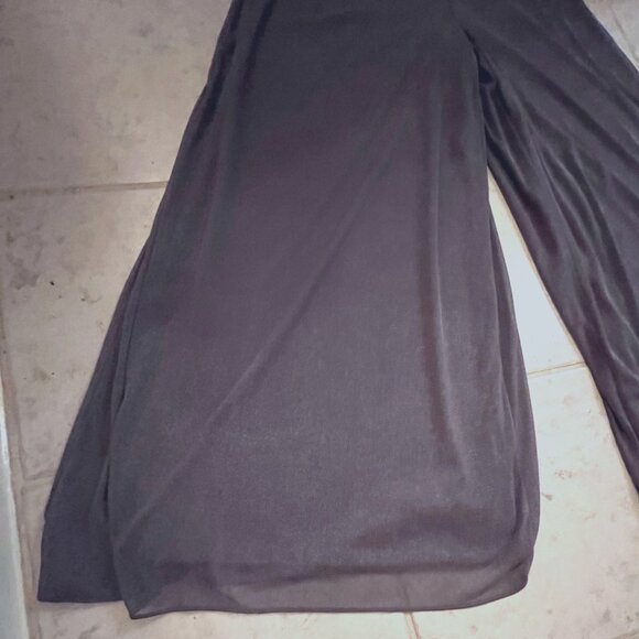 S. Levine Gray & Silver Sparkle Wide Legged Stretch Pants-Loose Fit-Size Large - Picture 5 of 10